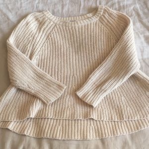 Madewell cropped swing sweater